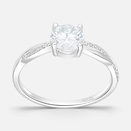 Anillo Solitario Moissanita