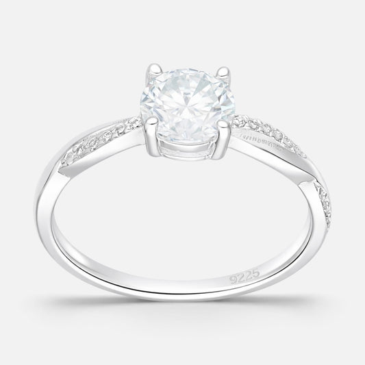 Anillo Solitario Moissanita
