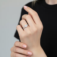 Anillo Solitario Moissanita