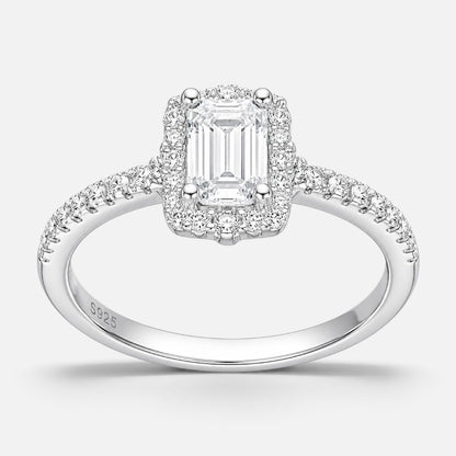 Anillo Solitario Baguette Moissanita