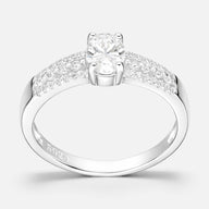 Anillo Solitario Ovalado Moissanita