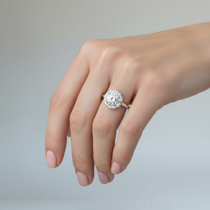 Anillo Flor Moissanita