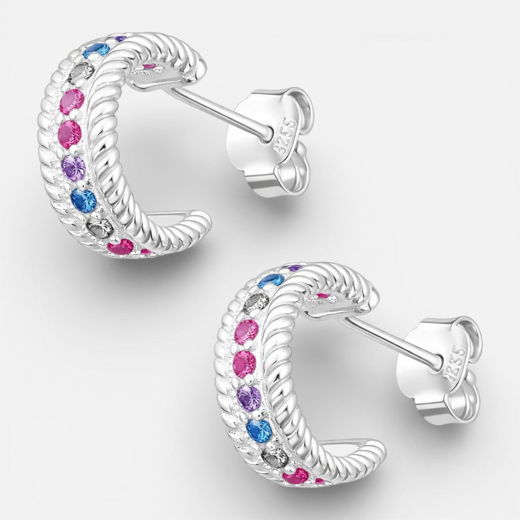 Semi Argolla Entorchada Circones Multicolor 12 mm