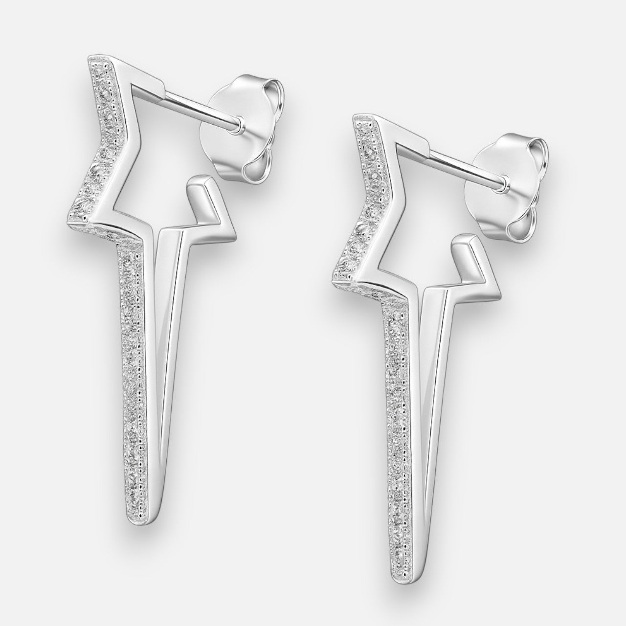 Semi Argolla Estrella Fugaz Circones 25x15 mm