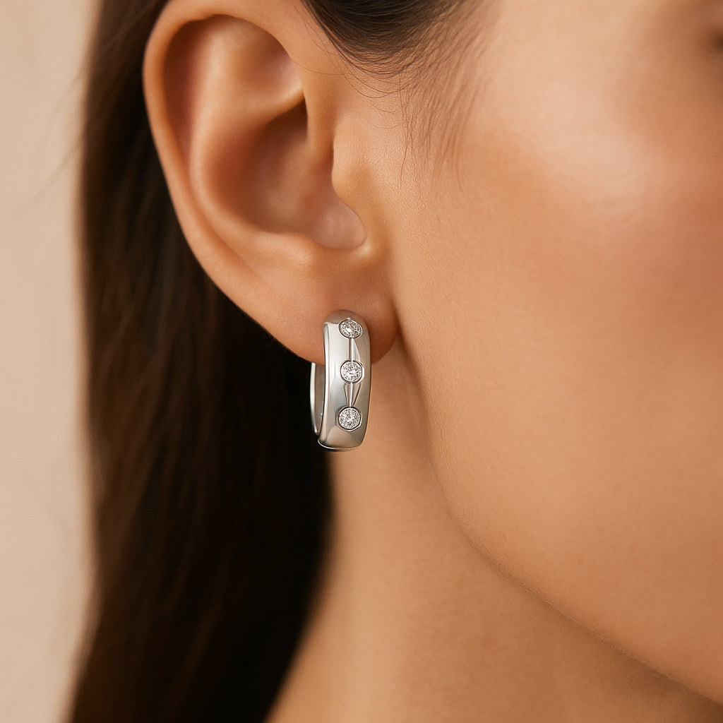 Argolla Huggie Circones 12 mm