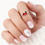 Anillo Ajustable Manzana Esmaltada