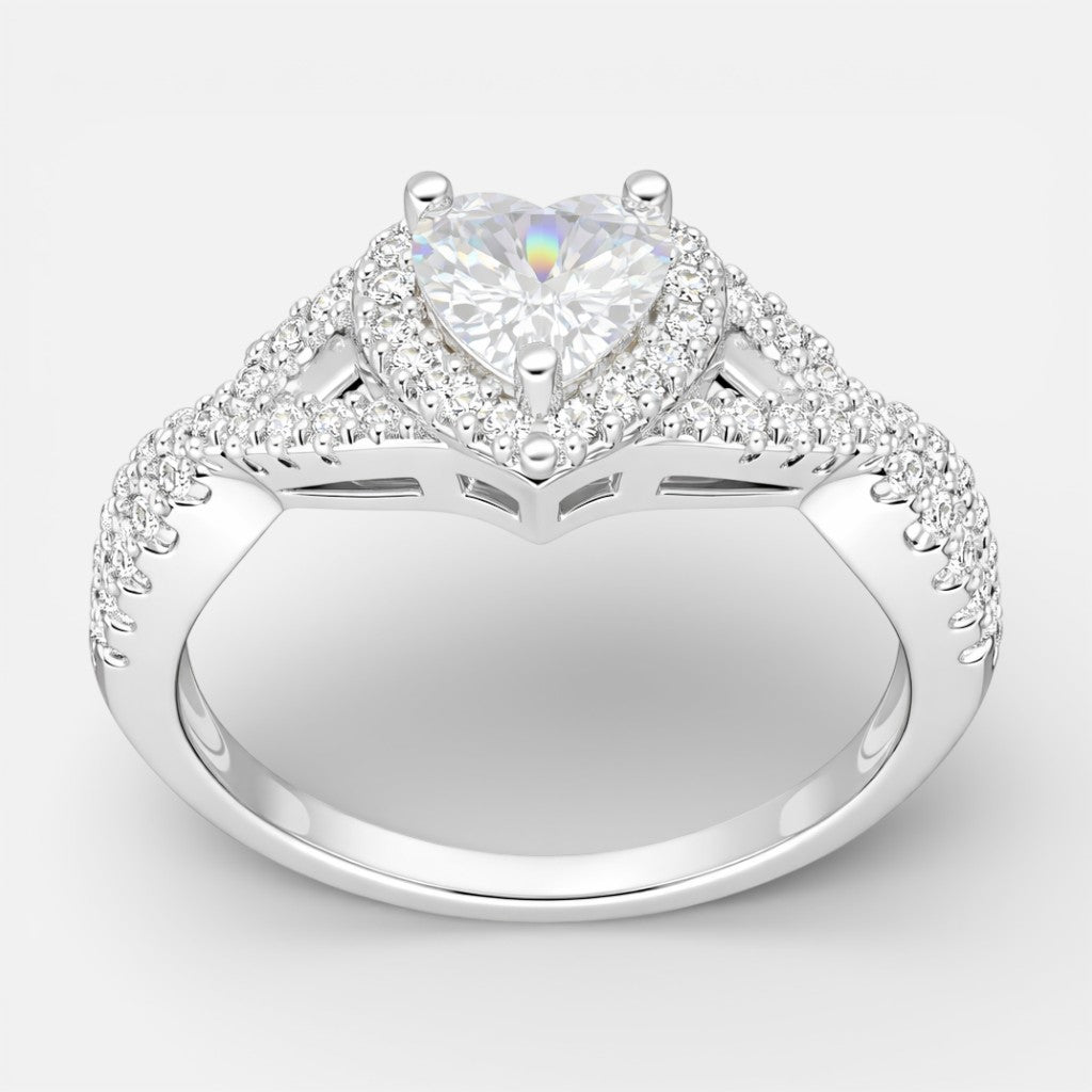 Anillo Entrelazado Corazón Circón