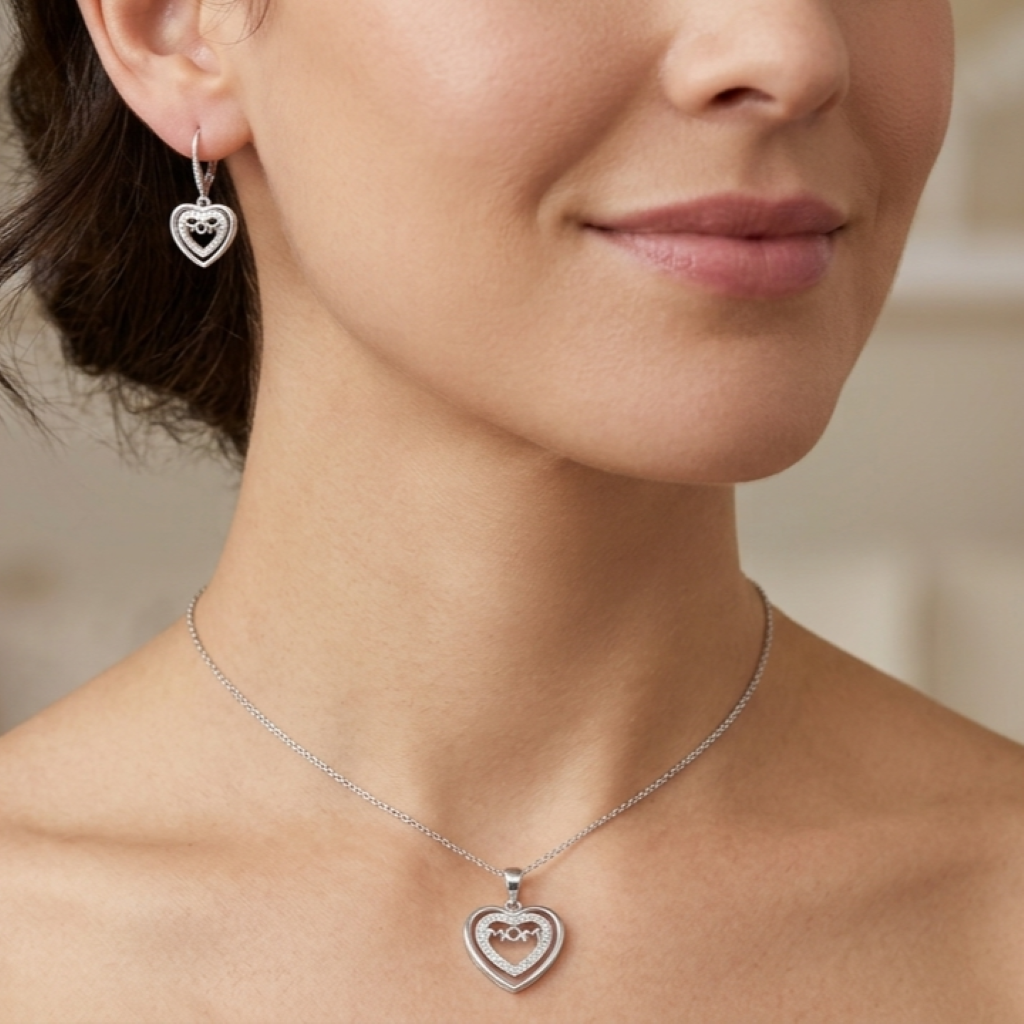 Conjunto Corazón Mom Circones