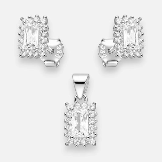 Conjunto Rectangular Circones Baguette