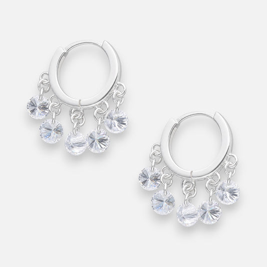 Argolla Huggie Cristales 12 mm