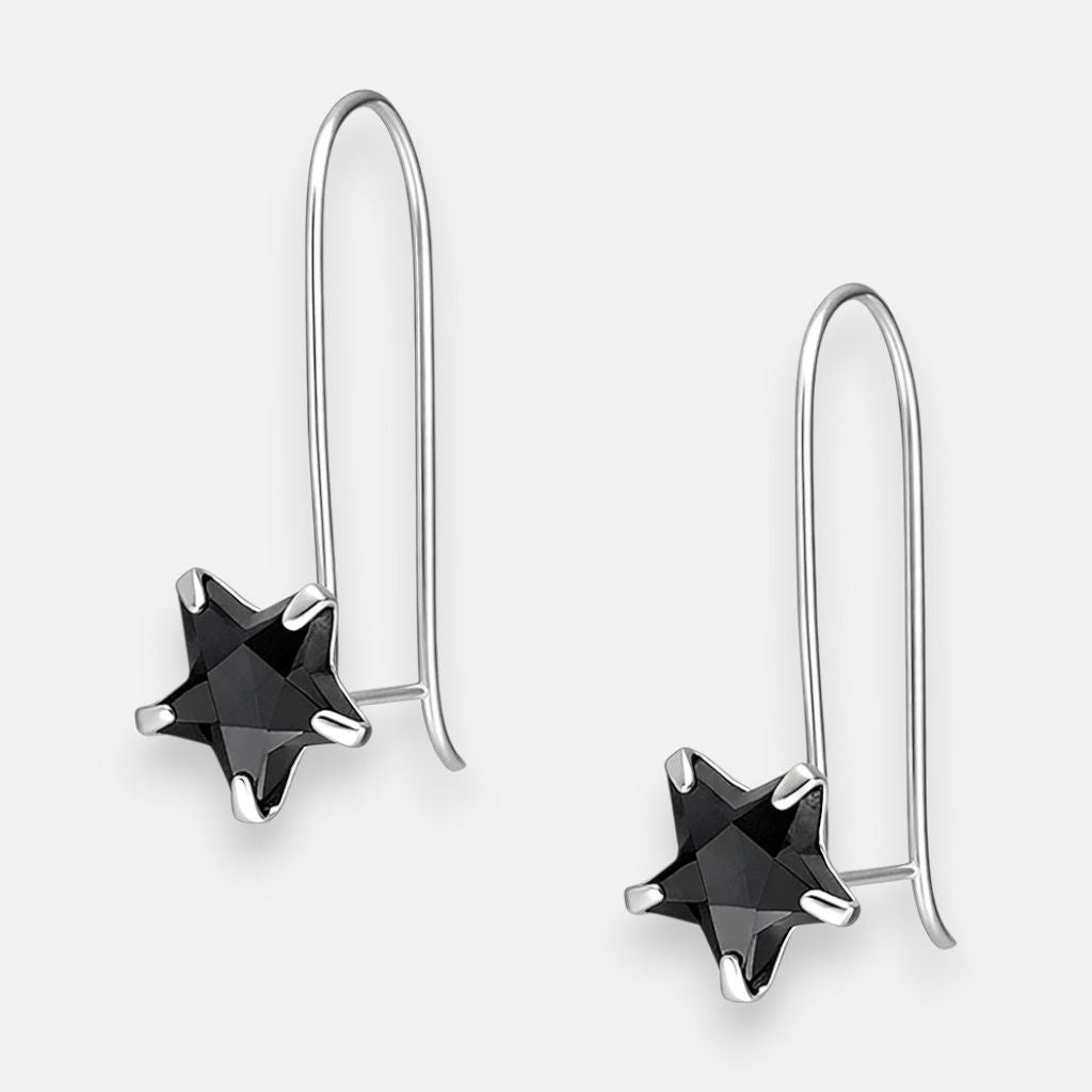 Aro Estrella Circón Ónix 8 mm