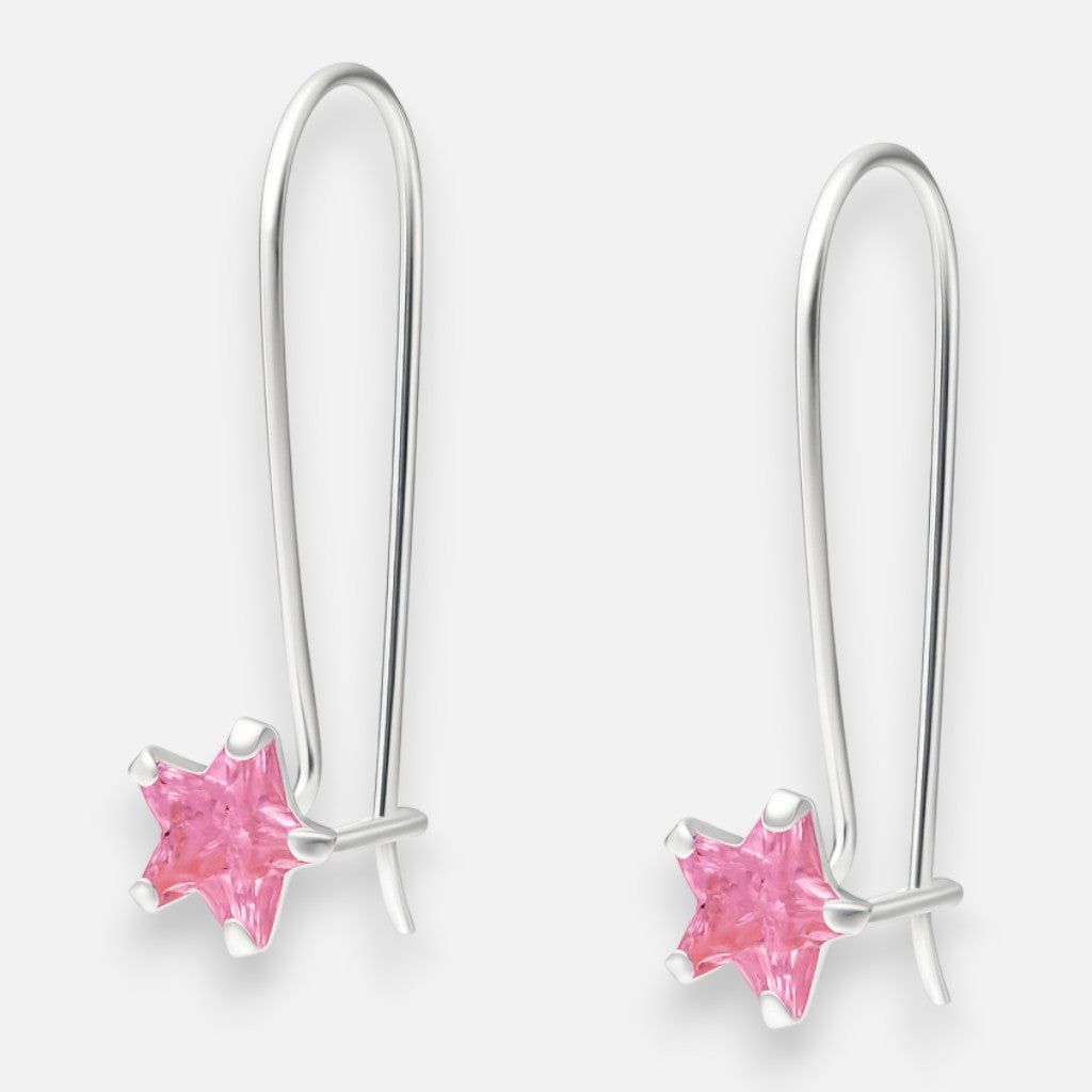 Aro Estrella Circón Rosa Francia 6 mm