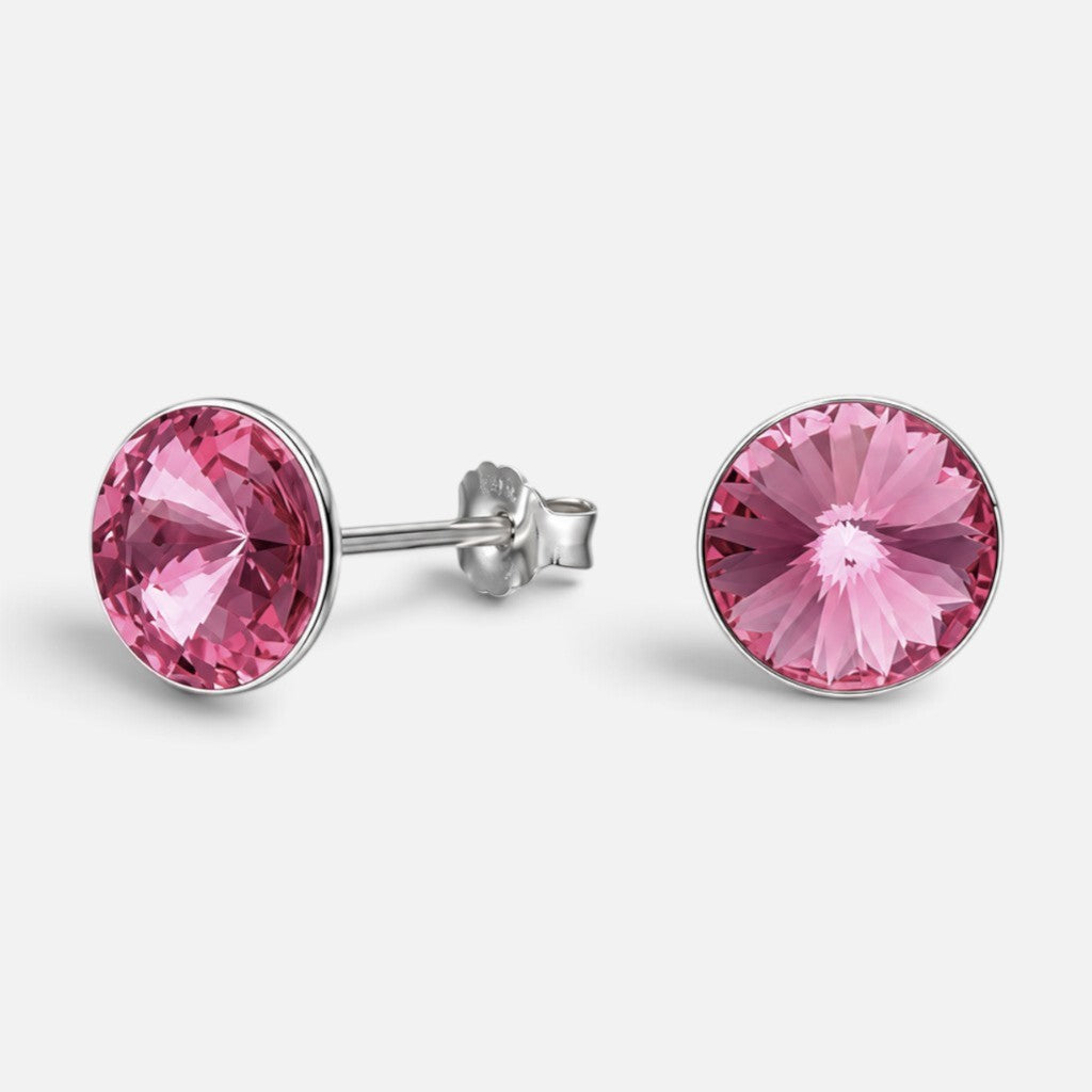 Aro Hecho con Cristal Swarovski® Rosado 8 mm
