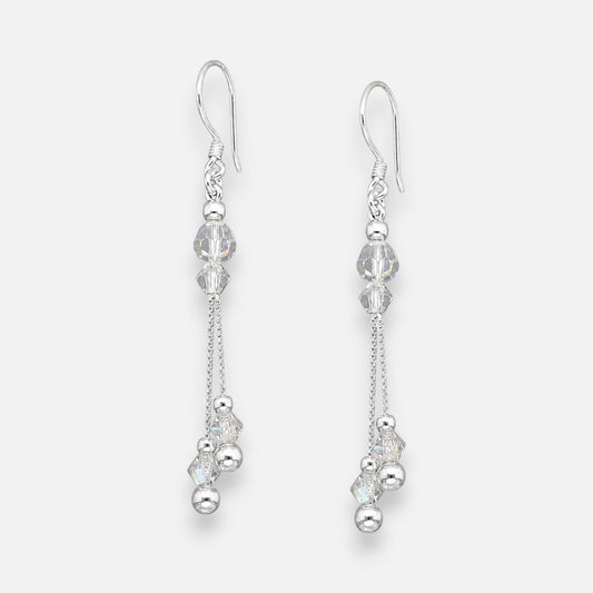 Aro Esferas Cristales Hecho con Swarovski® Tornasol