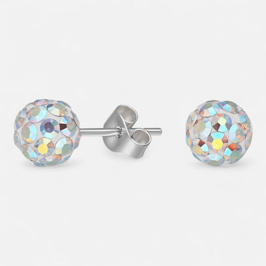 Aro Esfera Hecho con Cristal Swarovski Tornasol 6 mm