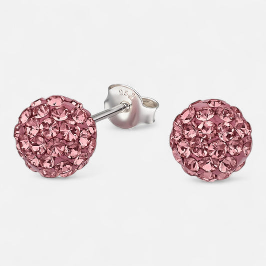 Aro Cristales Rosado 8 mm