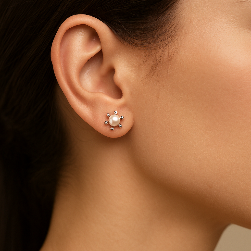 Aro Pistilo con Perla 4 mm