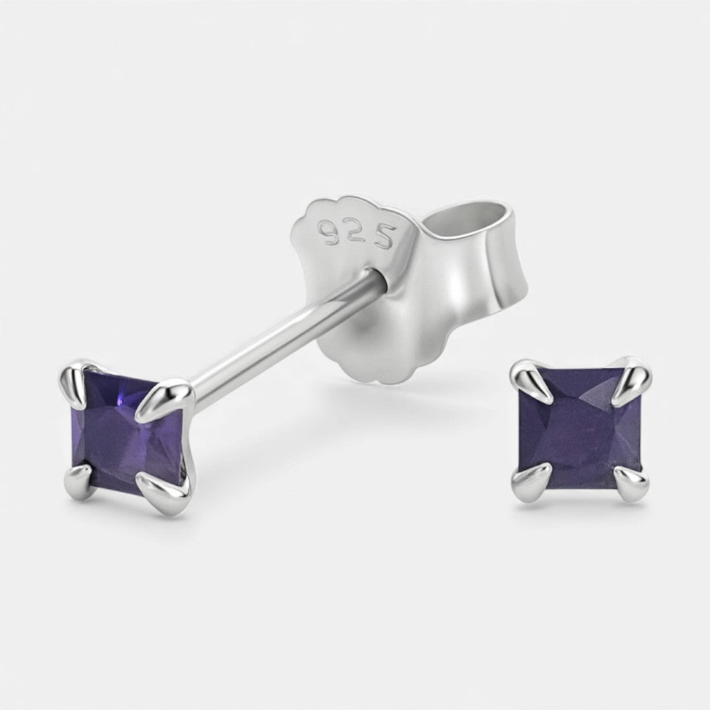 Aro Circón Amatista 2x2 mm