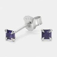 Aro Circón Amatista 2x2 mm