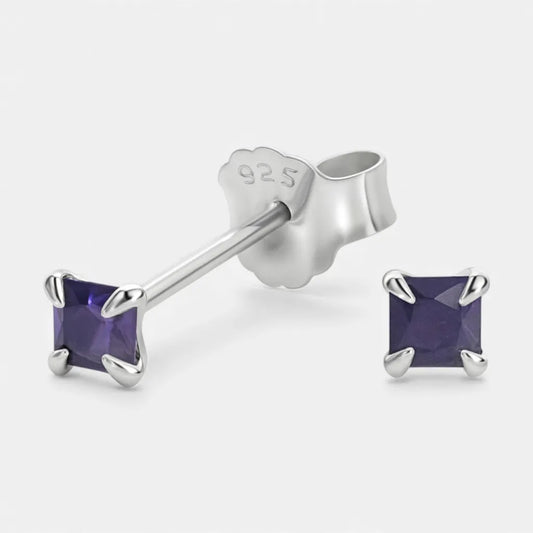 Aro Circón Amatista 2x2 mm