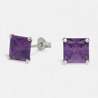 Aro Circón Amatista 6x6 mm