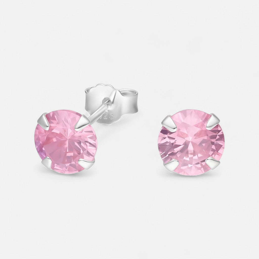 Aro Circón Rosa Francia 6 mm