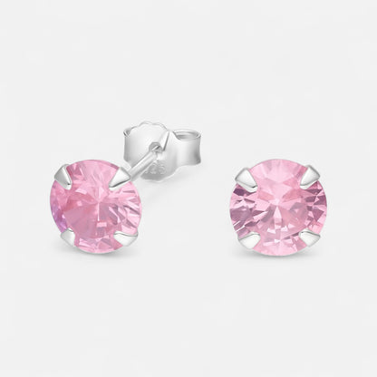 Aro Circón Rosa Francia 6 mm
