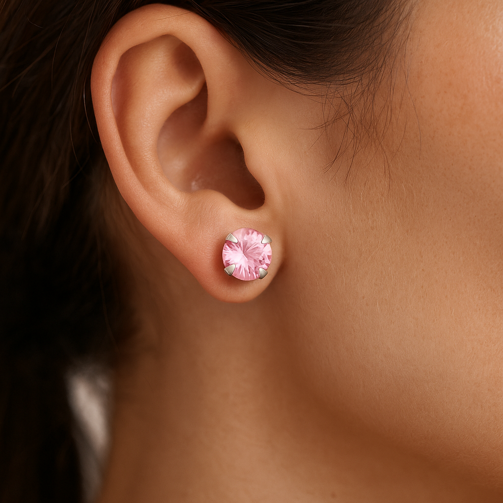 Aro Circón Rosa Francia 6 mm
