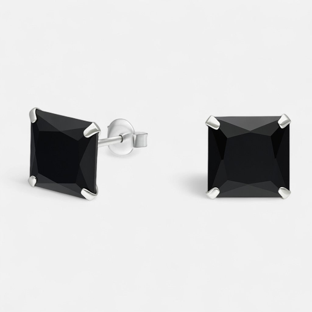 Aro Circón Ónix 10x10 mm