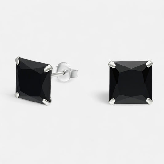 Aro Circón Ónix 10x10 mm