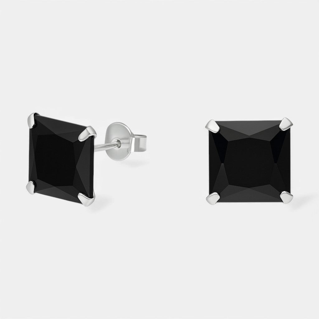 Aro Circón Ónix 10x10 mm