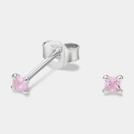 Aro Circón Rosa Francia 2x2 mm