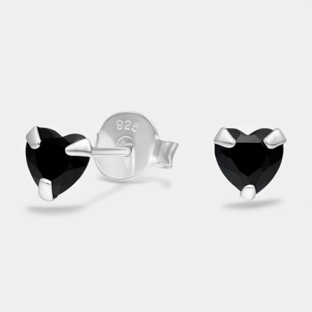 Aro Corazón Circón Ónix 4 mm