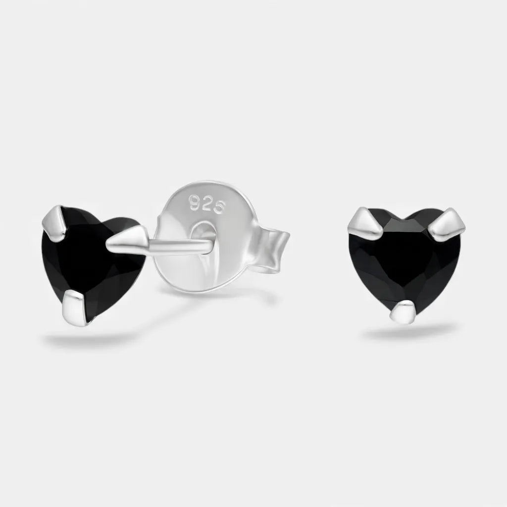Aro Corazón Circón Ónix 4 mm