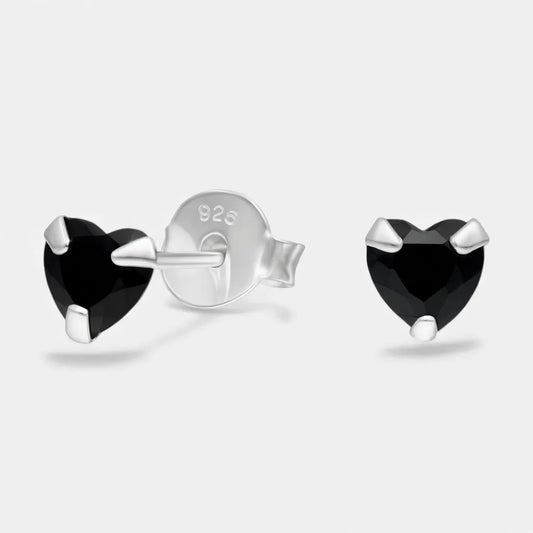 Aro Corazón Circón Ónix 4 mm