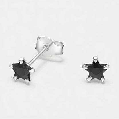 Aro Estrella Circón Ónix 4 mm