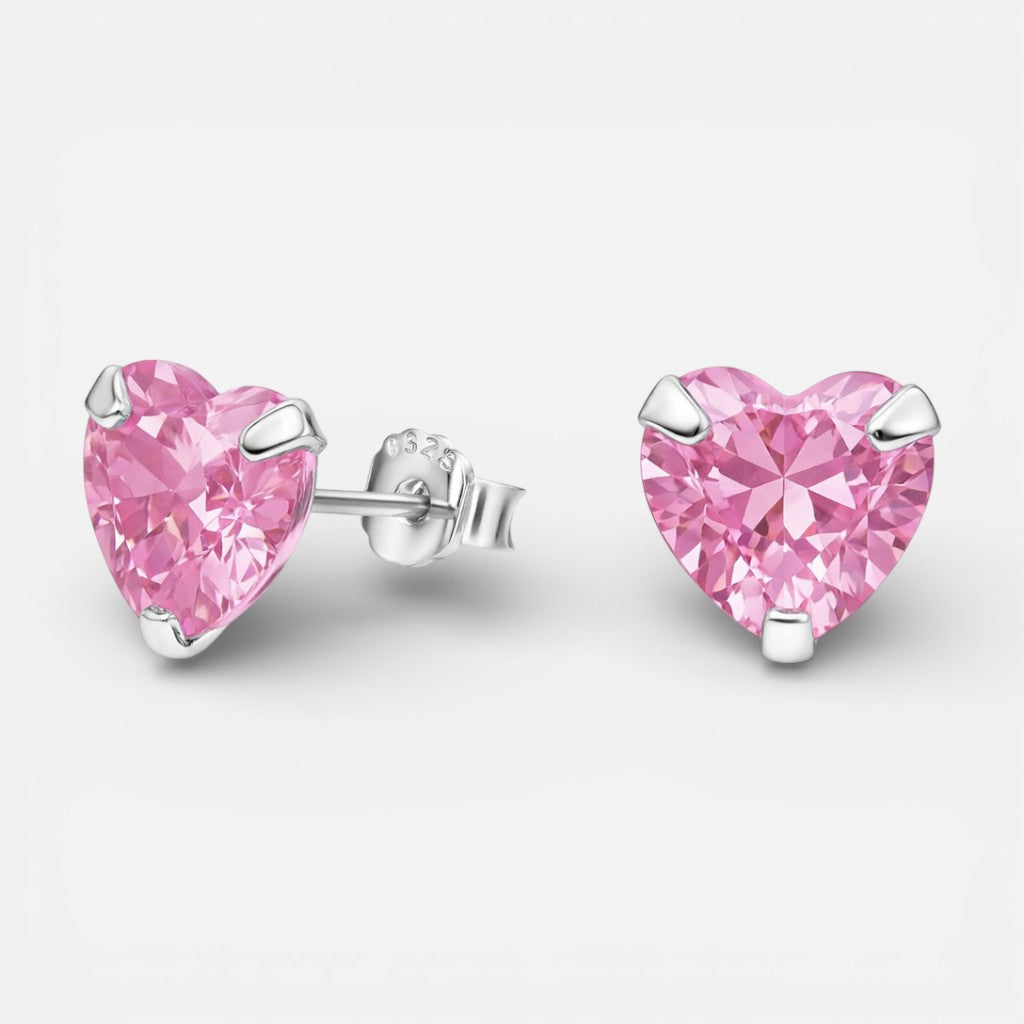 Aro Corazón Circón Rosa Francia 8 mm