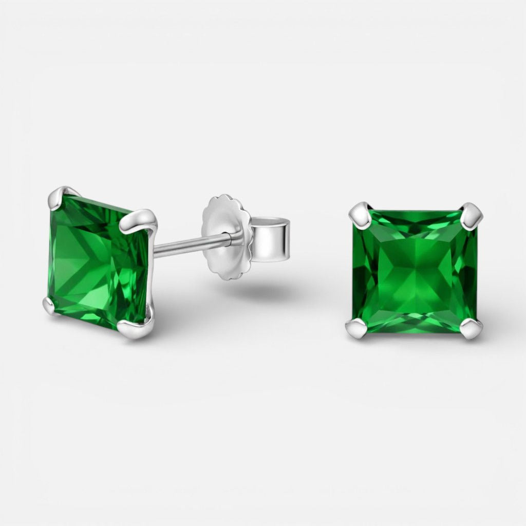 Aro Circón Esmeralda 6x6 mm