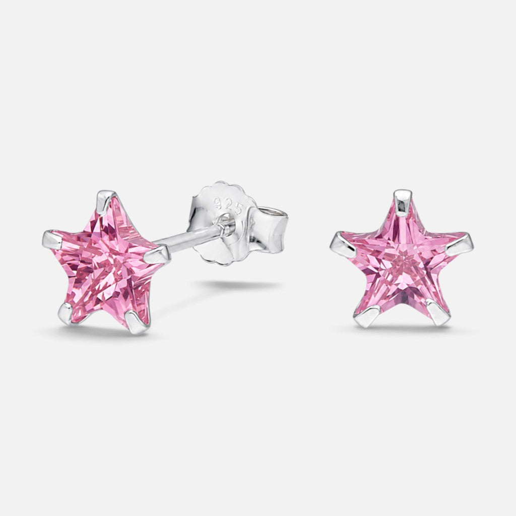 Aro Estrella Circón Rosa Francia 6 mm