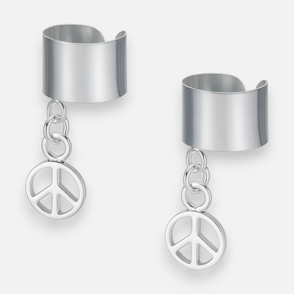 Aro Ear Cuff Símbolo de la Paz