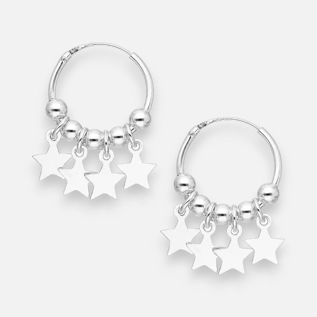 Argolla Estrellas Esferas 14 mm