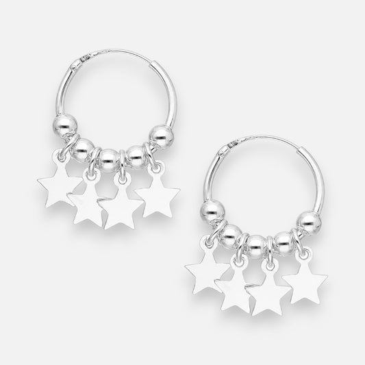 Argolla Estrellas Esferas 14 mm