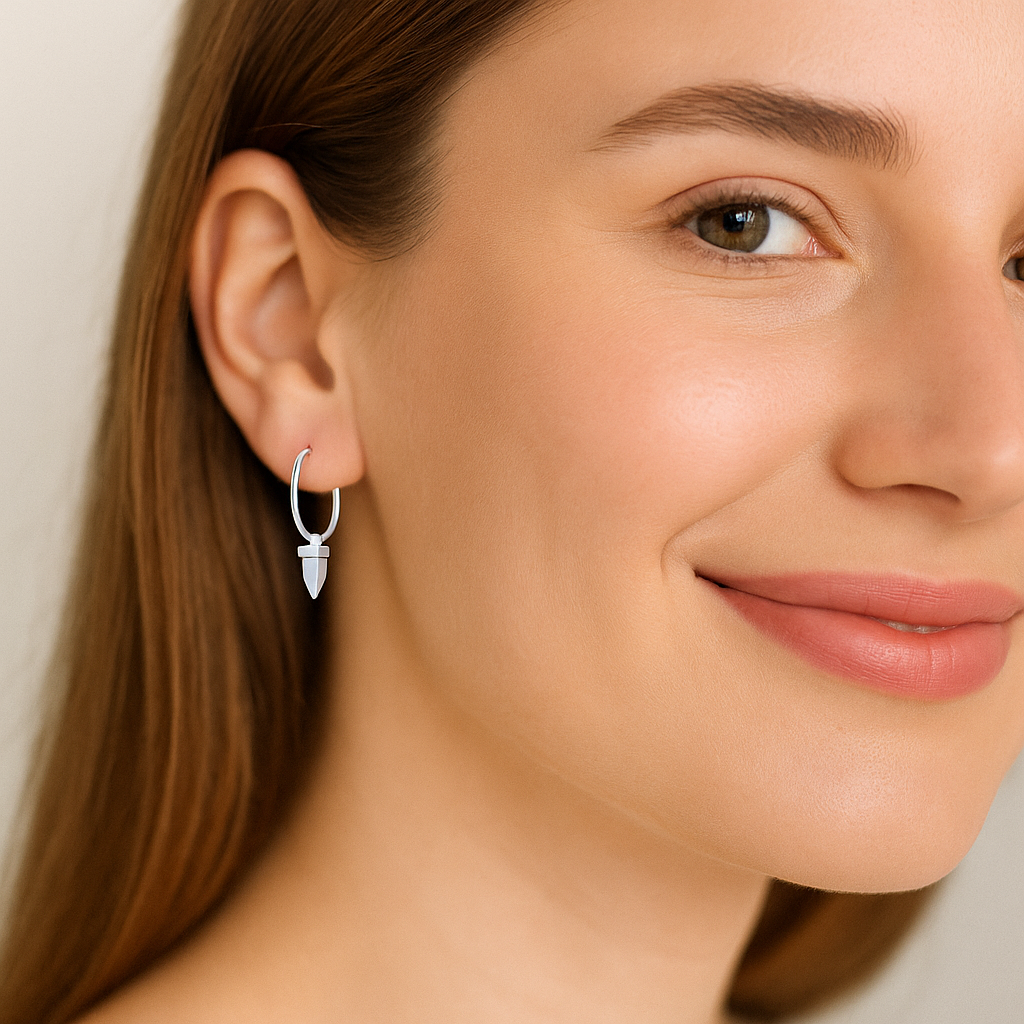 Argolla Cuarzo Piedra Luna 17 mm