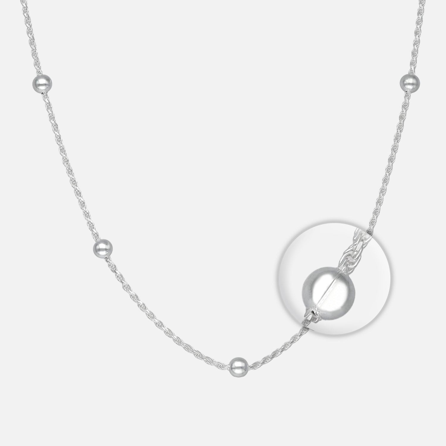 Cadena Turbillon con Bolitas