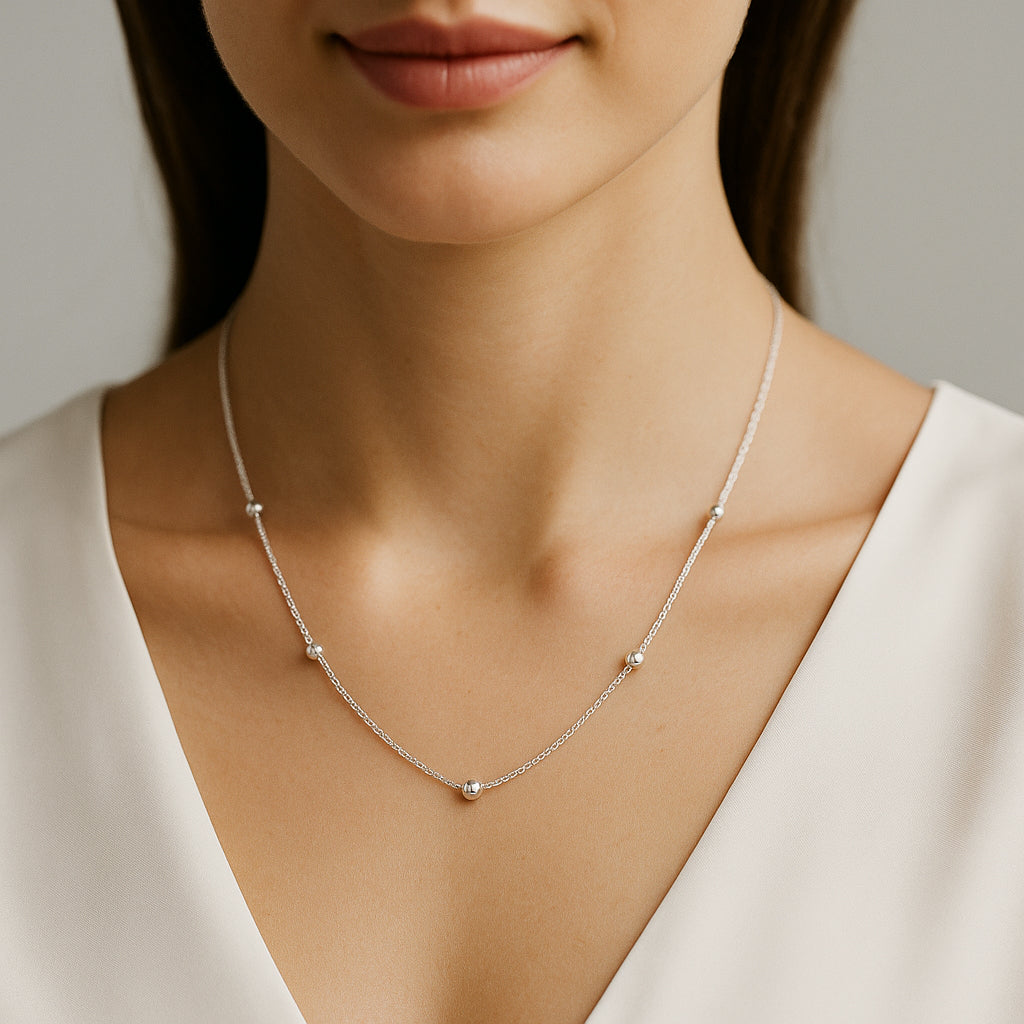 Cadena Turbillon con Bolitas