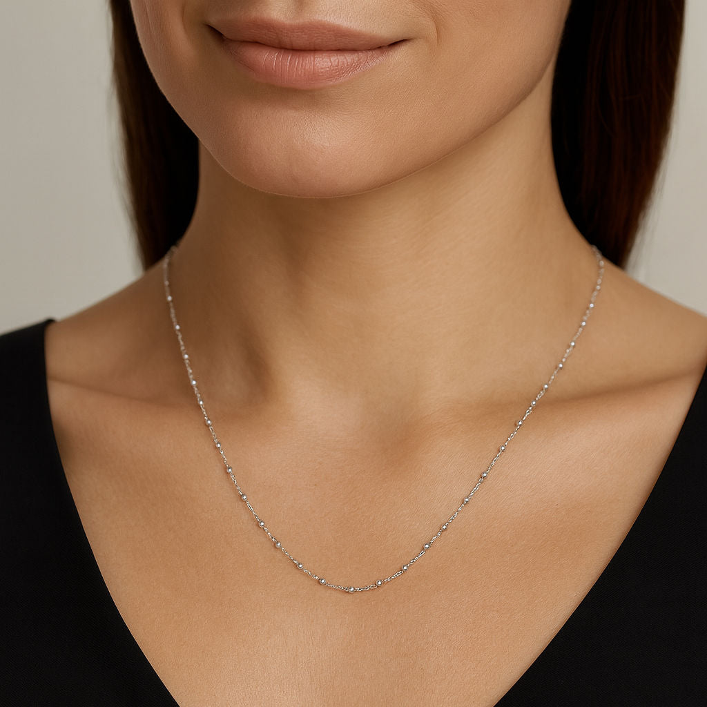 Cadena Tradicional Bolitas Facetadas