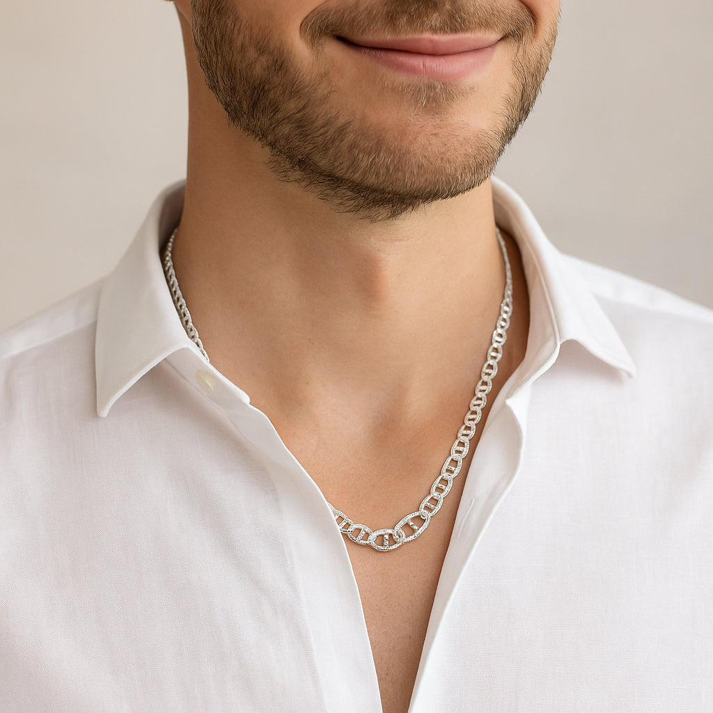 Cadena Gucci Marina Reversible Martillada