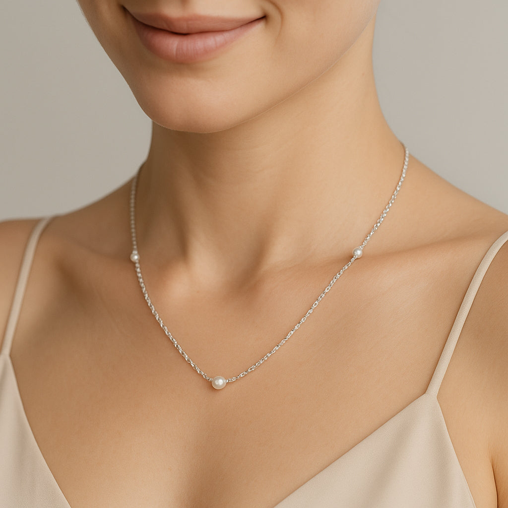 Cadena Espiral con Bolitas