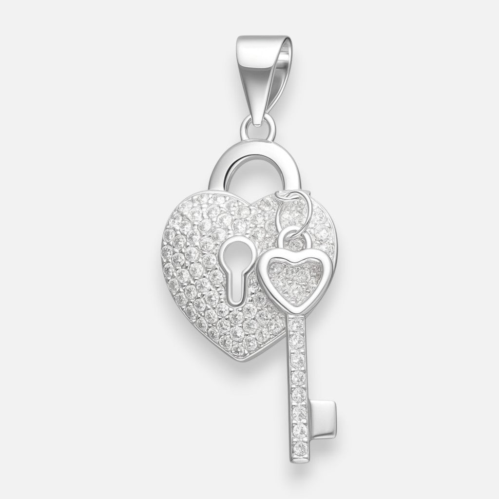 Colgante Llave Corazón Circones