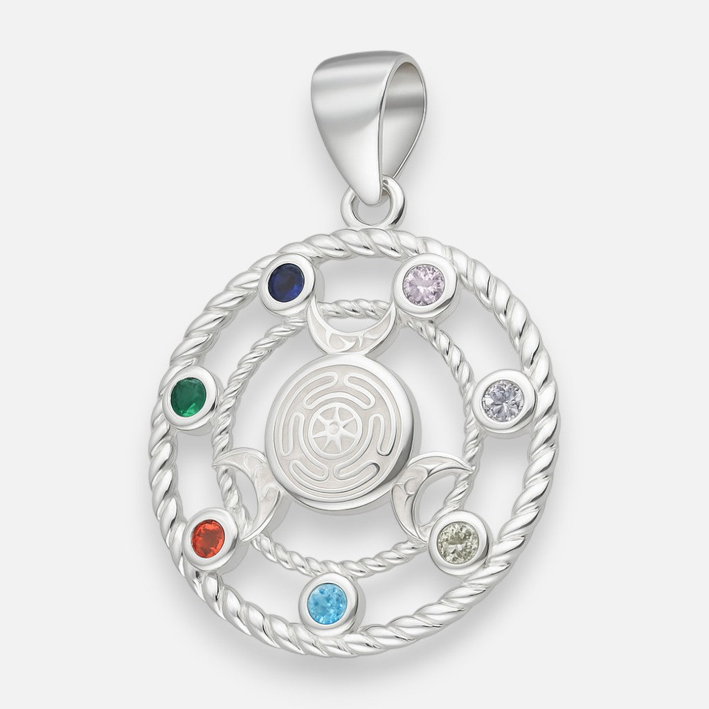 Colgante Rueda de Hécate 7 Chakras